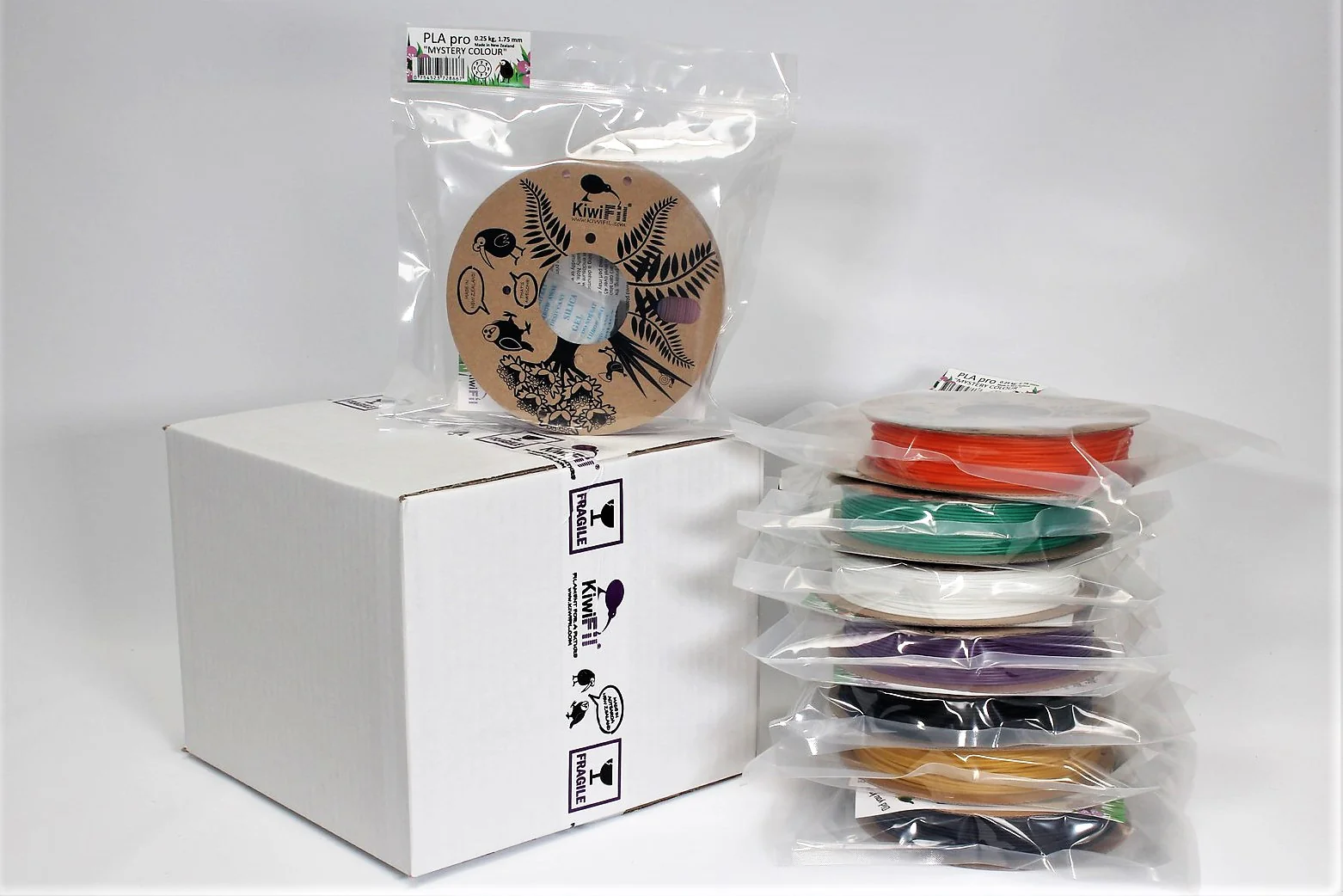 Kiwifil Red Mystery - 100% Recycled rPLA pro 1.75mm 250g