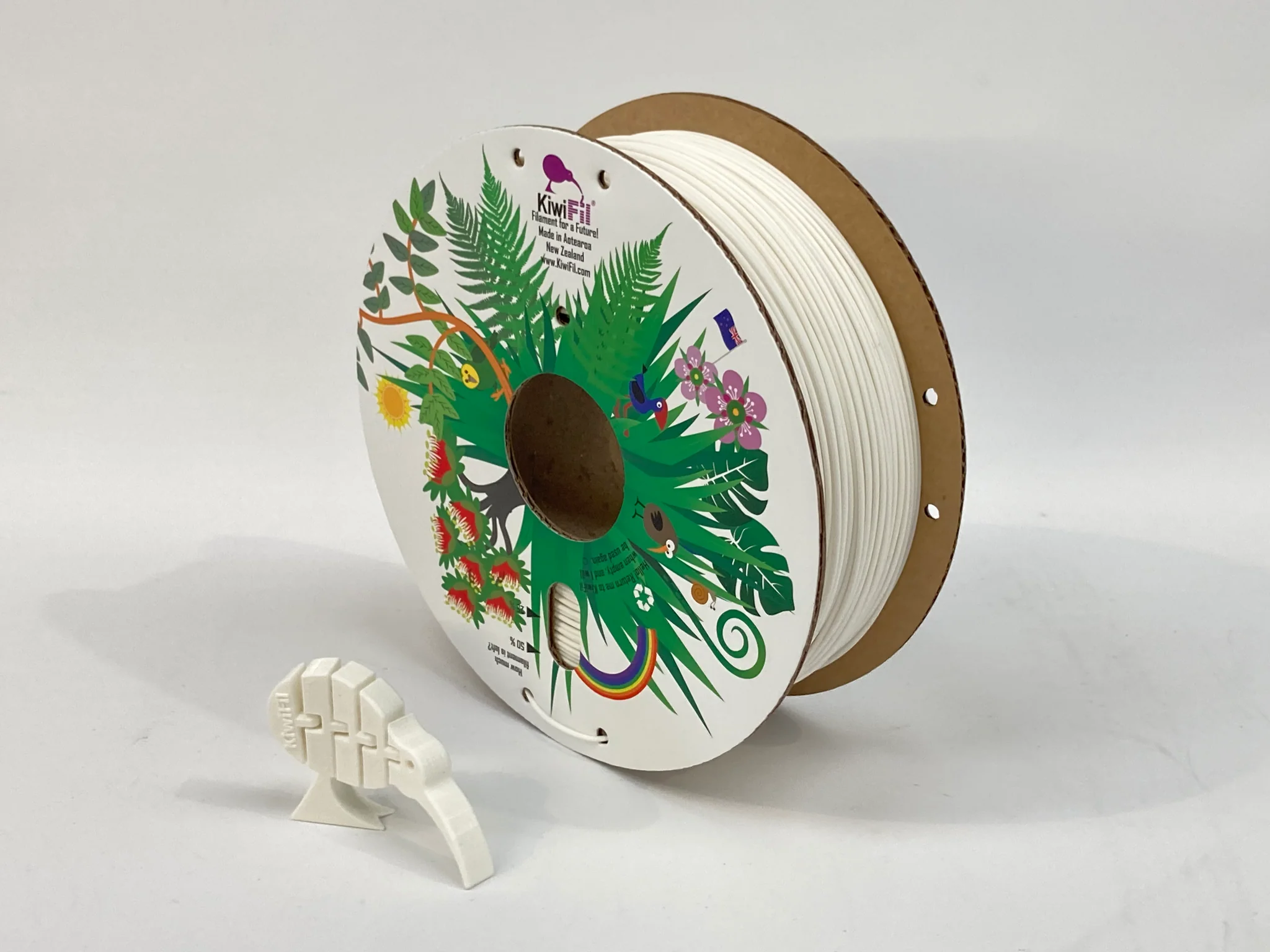 Kiwifil White - 100% Recycled rPLA pro 1.75mm 1kg